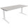 Schreibtisch all in one Maße: 1.800 x 650-850 x 800 mm (B x H x T) Holz lichtgrau