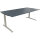 Schreibtisch all in one Maße: 2.000 x 650-850 x 1.000 mm (B x H x T) Holz lavagrau