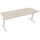 Schreibtisch all in one Maße: 2.000 x 650-850 x 700 mm (B x H x T) Holz akazie hell