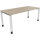 Schreibtisch all in one Maße: 1.800 x 680-820 x 800 mm (B x H x T) Holz eiche natur