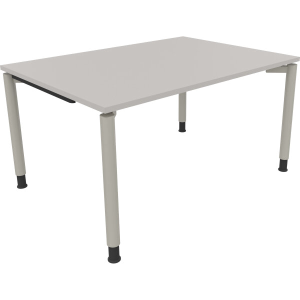 Schreibtisch all in one Maße: 1.400 x 680-820 x 1.000 mm (B x H x T) Holz lichtgrau