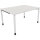 Schreibtisch all in one Maße: 1.400 x 680-820 x 1.000 mm (B x H x T) Holz diamantweiß