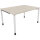 Schreibtisch all in one Maße: 1.400 x 680-820 x 1.000 mm (B x H x T) Holz akazie hell