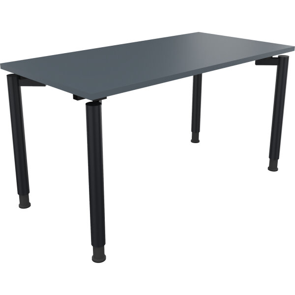 Schreibtisch all in one Maße: 1.400 x 680-820 x 700 mm (B x H x T) Holz lavagrau