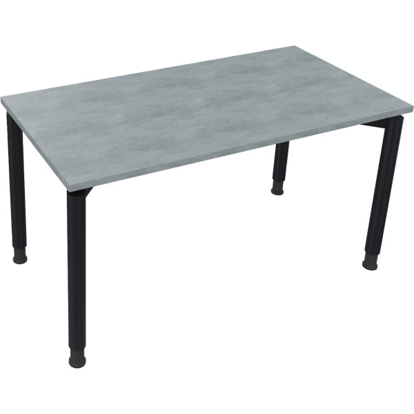 Schreibtisch all in one Maße: 1.400 x 680-820 x 700 mm (B x H x T) Holz beton hell