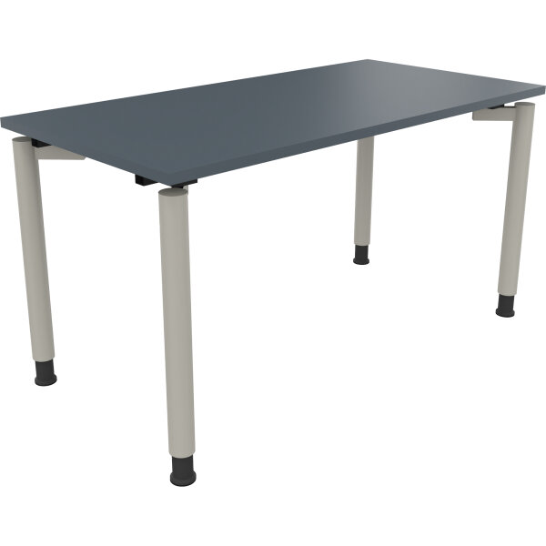 Schreibtisch all in one Maße: 1.400 x 680-820 x 700 mm (B x H x T) Holz lavagrau
