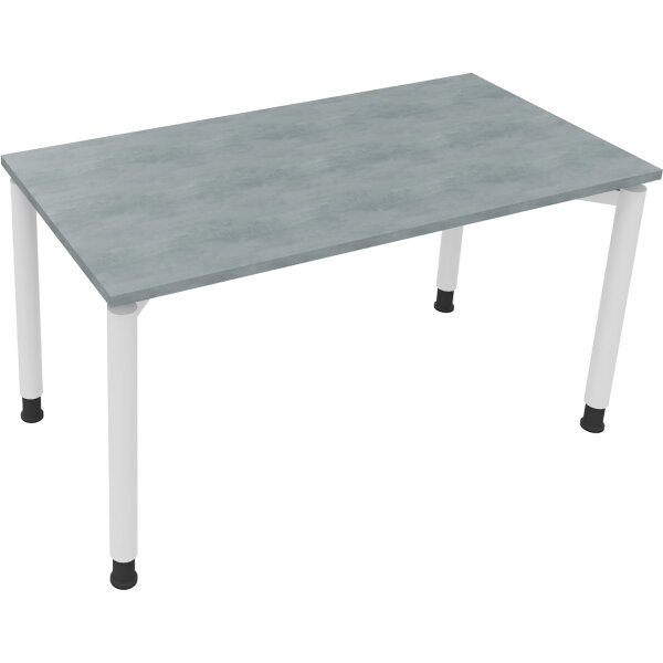 Schreibtisch all in one Maße: 1.400 x 680-820 x 700 mm (B x H x T) Holz beton hell