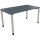 Schreibtisch all in one Maße: 1.400 x 680-820 x 800 mm (B x H x T) Holz lavagrau