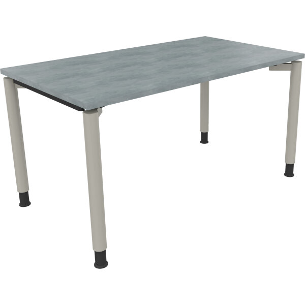 Schreibtisch all in one Maße: 1.400 x 680-820 x 800 mm (B x H x T) Holz beton hell