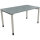 Schreibtisch all in one Maße: 1.400 x 680-820 x 800 mm (B x H x T) Holz beton hell