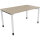 Schreibtisch all in one Maße: 1.400 x 680-820 x 800 mm (B x H x T) Holz eiche natur