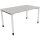 Schreibtisch all in one Maße: 1.400 x 680-820 x 800 mm (B x H x T) Holz lichtgrau