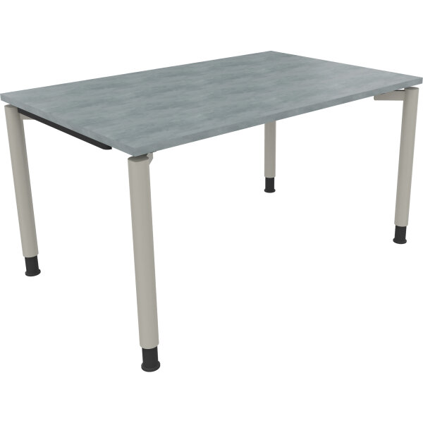 Schreibtisch all in one Maße: 1.400 x 680-820 x 900 mm (B x H x T) Holz beton hell