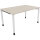 Schreibtisch all in one Maße: 1.400 x 680-820 x 900 mm (B x H x T) Holz akazie hell