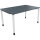 Schreibtisch all in one Maße: 1.400 x 680-820 x 900 mm (B x H x T) Holz lavagrau
