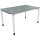 Schreibtisch all in one Maße: 1.400 x 680-820 x 900 mm (B x H x T) Holz beton hell