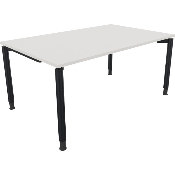 Schreibtisch all in one Maße: 1.600 x 680-820 x 1.000 mm (B x H x T) Holz diamantweiß