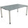 Schreibtisch all in one Maße: 1.600 x 680-820 x 1.000 mm (B x H x T) Holz beton hell
