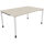 Schreibtisch all in one Maße: 1.600 x 680-820 x 1.000 mm (B x H x T) Holz akazie hell