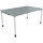 Schreibtisch all in one Maße: 1.600 x 680-820 x 1.000 mm (B x H x T) Holz beton hell