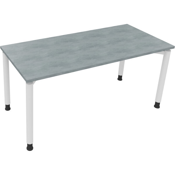 Schreibtisch all in one Maße: 1.600 x 680-820 x 700 mm (B x H x T) Holz beton hell
