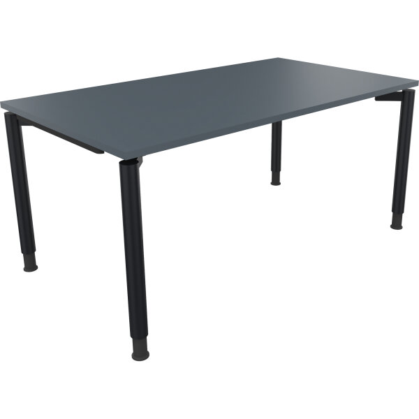 Schreibtisch all in one Maße: 1.600 x 680-820 x 900 mm (B x H x T) Holz lavagrau