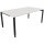 Schreibtisch all in one Maße: 1.800 x 680-820 x 1.000 mm (B x H x T) Holz diamantweiß