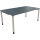 Schreibtisch all in one Maße: 1.800 x 680-820 x 1.000 mm (B x H x T) Holz lavagrau