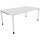 Schreibtisch all in one Maße: 1.800 x 680-820 x 1.000 mm (B x H x T) Holz diamantweiß
