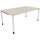 Schreibtisch all in one Maße: 1.800 x 680-820 x 1.000 mm (B x H x T) Holz akazie hell