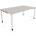 Schreibtisch all in one Maße: 1.800 x 680-820 x 1.000 mm (B x H x T) Holz lichtgrau