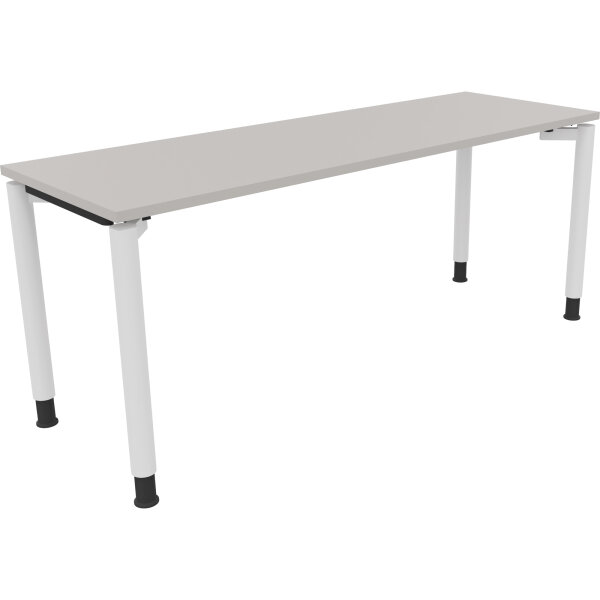 Schreibtisch all in one Maße: 1.800 x 680-820 x 600 mm (B x H x T) Holz lichtgrau