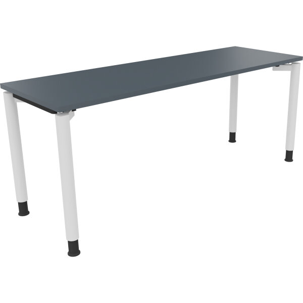 Schreibtisch all in one Maße: 1.800 x 680-820 x 600 mm (B x H x T) Holz lavagrau