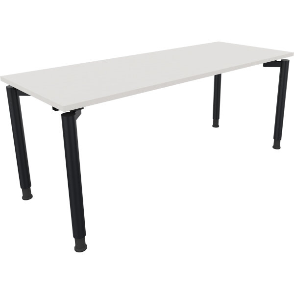 Schreibtisch all in one Maße: 1.800 x 680-820 x 700 mm (B x H x T) Holz diamant weiß