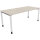 Schreibtisch all in one Maße: 1.800 x 680-820 x 800 mm (B x H x T) Holz akazie hell