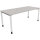 Schreibtisch all in one Maße: 1.800 x 680-820 x 800 mm (B x H x T) Holz lichtgrau