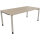 Schreibtisch all in one Maße: 1.800 x 680-820 x 900 mm (B x H x T) Holz eiche natur