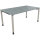 Schreibtisch all in one Maße: 1.800 x 680-820 x 900 mm (B x H x T) Holz beton hell