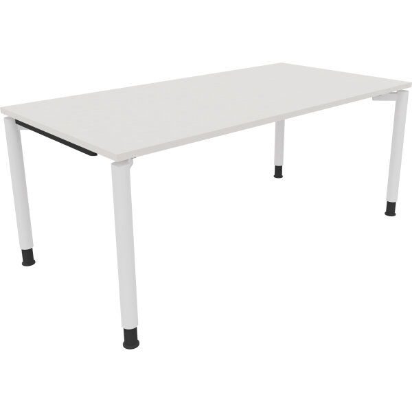 Schreibtisch all in one Maße: 1.800 x 680-820 x 900 mm (B x H x T) Holz diamantweiß