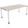 Schreibtisch all in one Maße: 1.800 x 680-820 x 900 mm (B x H x T) Holz akazie hell