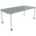 Schreibtisch all in one Maße: 1.800 x 680-820 x 900 mm (B x H x T) Holz beton hell