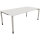 Schreibtisch all in one Maße: 2.000 x 680-820 x 1.000 mm (B x H x T) Holz diamantweiß