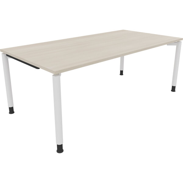 Schreibtisch all in one Maße: 2.000 x 680-820 x 1.000 mm (B x H x T) Holz akazie hell