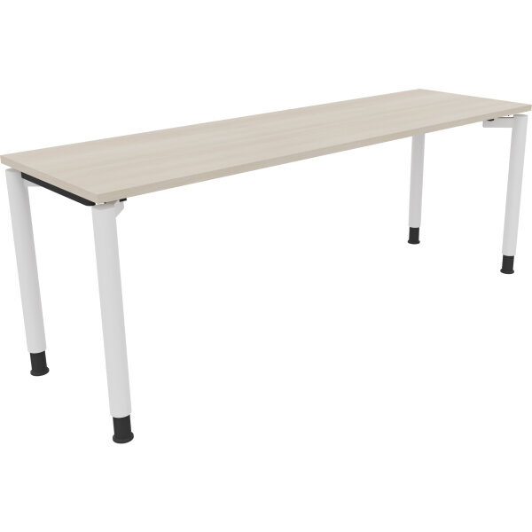Schreibtisch all in one Maße: 2.000 x 680-820 x 600 mm (B x H x T) Holz akazie hell