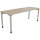 Schreibtisch all in one Maße: 2.000 x 680-820 x 700 mm (B x H x T) Holz eiche natur