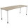 Schreibtisch all in one Maße: 2.000 x 680-820 x 700 mm (B x H x T) Holz eiche natur