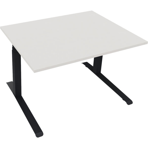 Schreibtisch all in one Maße: 1.200 x 645-1.275 x 900 mm (B x H x T) Holz diamant weiß