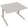 Schreibtisch all in one Maße: 1.200 x 645-1.275 x 900 mm (B x H x T) Holz lichtgrau