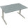 Schreibtisch all in one Maße: 1.400 x 645-1.275 x 800 mm (B x H x T) Holz beton hell