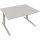 Schreibtisch all in one Maße: 1.400 x 645-1.275 x 900 mm (B x H x T) Holz lichtgrau